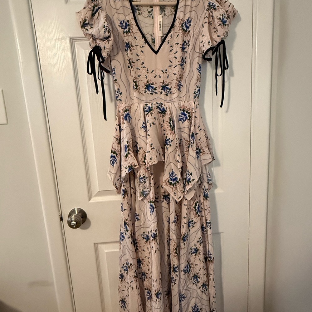 Rodarte Ruffled Floral-Print Silk Maxi Dress - Picture 5 of 11